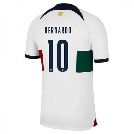 Billiga Fotbollströjor Portugal Bernardo 10 Borta tröja WM 2022 Kortärmad